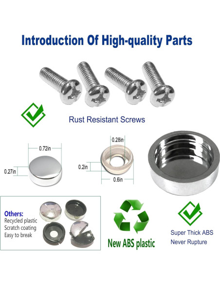 Combo Marco de Placa de Licencia FBJTDQ - Metal Carbono 30.48x15.24cm