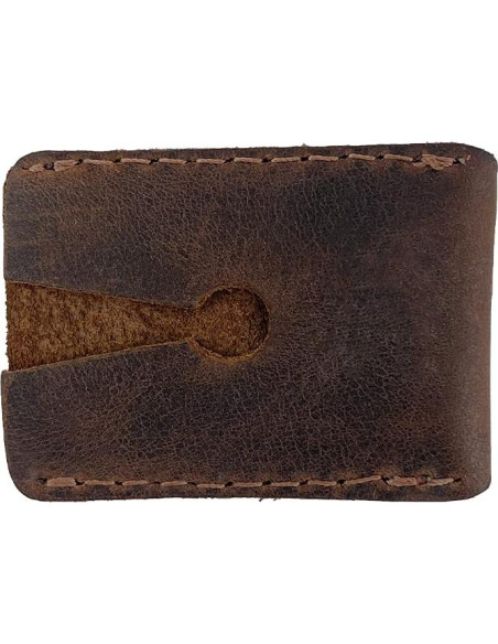 Funda de Cuero para Afeitar Hide & Drink - Marrón Bourbon