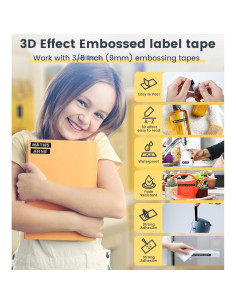 Fabricador de Etiquetas en Relieve EazeID Omega S Negro 3D 2