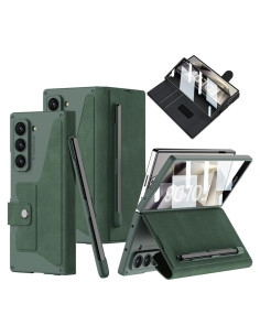 Funda DEMCERT para Samsung Galaxy Z Fold 6 Verde con S-Pen