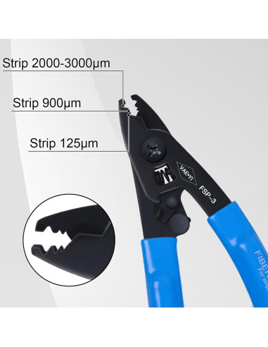 Desforrador de fibra óptica VAE-YI FSP-3, acero alto carbono