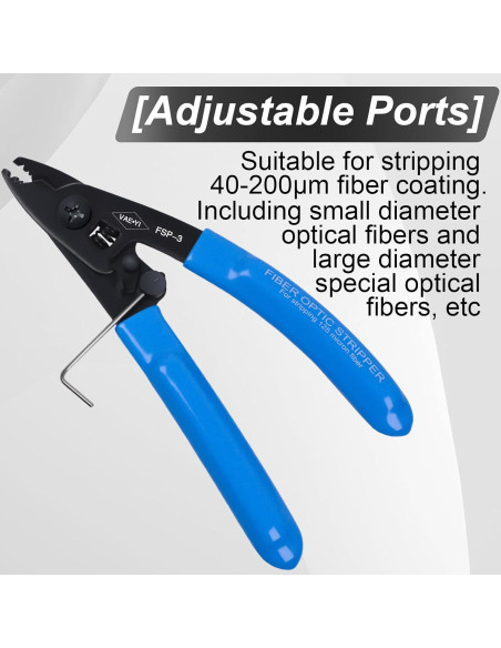 Desforrador de fibra óptica VAE-YI FSP-3, acero alto carbono