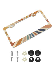 Marco de Placa de Licencia Woadoudou Aleación de Aluminio 31x16 cm