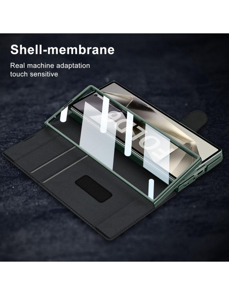 Funda DEMCERT para Samsung Galaxy Z Fold 6 Verde con S-Pen Funda DEMCERT para Samsung Galaxy Z Fold 6 Verde con S-Pen