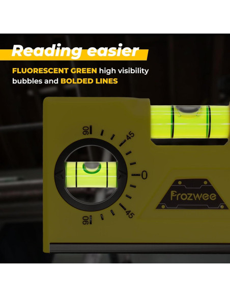 Nivel de Doblado de Conductos Magnético Prozwee 10.5x5.5cm