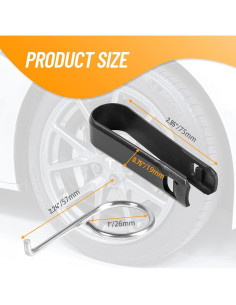 Juego de Herramientas para Retirar Tapas de Tuercas MIKKUPPA 2 PCS 2