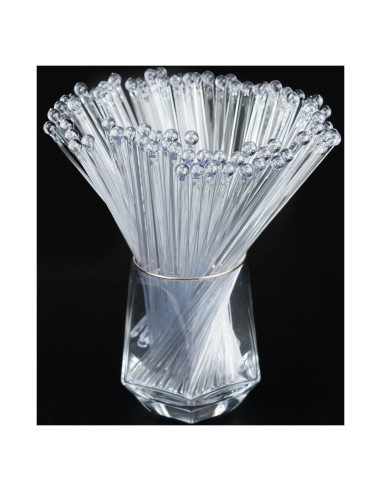 Palitos de Plástico Transparentes Hapray 50 Unidades 18.39 cm