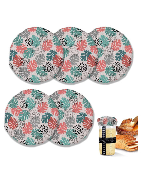 Cubiertas de Tela para Tarros de Masa Madre ZSNKDXA 5 Piezas Cubiertas de Tela para Tarros de Masa Madre ZSNKDXA 5 Piezas