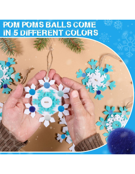 Pompones de Manualidades Tegeme 2000 Piezas 1 cm Azul