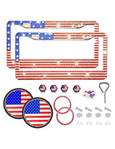 Marco de Placa de Licencia Bling ZukMi Americana 2 Piezas