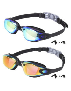 Gafas de natación para niños Kimasha, 2 paquetes, anti-niebla
