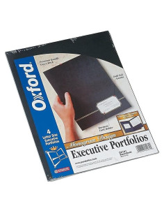 Carpetas Ejecutivas Oxford Doble Bolsillo Negro 4 Unidades