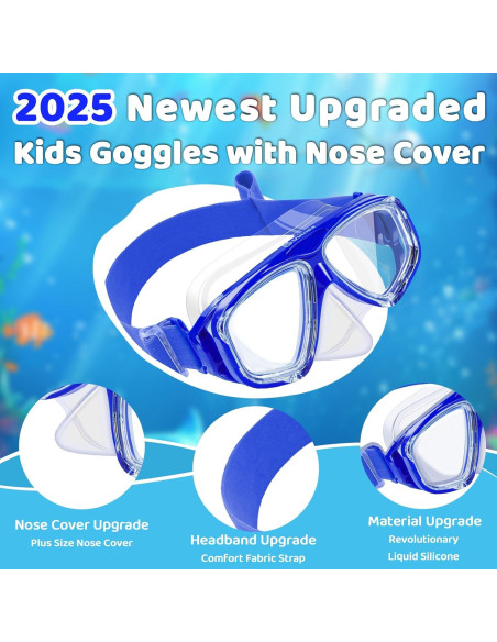 Gafas de natación Vvinca para niños 3-14 años, anti-vaho UV Gafas de natación Vvinca para niños 3-14 años, anti-vaho UV