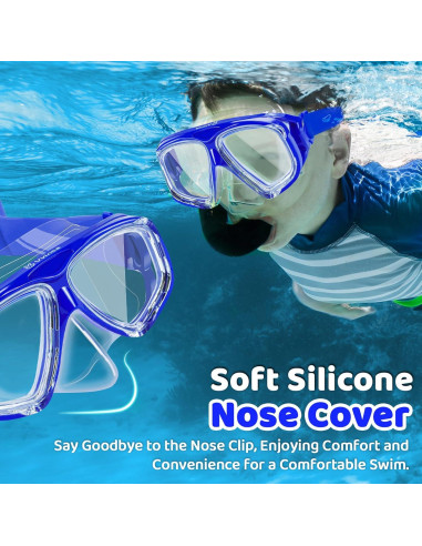 Gafas de natación Vvinca para niños 3-14 años, anti-vaho UV