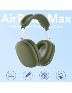 Funda de Silicona 4 en 1 para AirPods Max USB-C Verde Militar 2