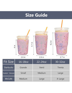 Paquete de 3 Fundas Reutilizables Neopreno Xumbtvs para Bebidas Frías 2