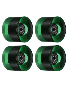 Ruedas de Longboard PATIKIL 45x60mm PU Verde Claro y Negro