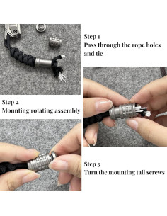 Cuenta de Paracord de Titanio WANERSEN Estilo 1 25mm 2