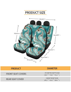 Juego Completo de Accesorios de Coche Forchrinse 15 Piezas Miel 2