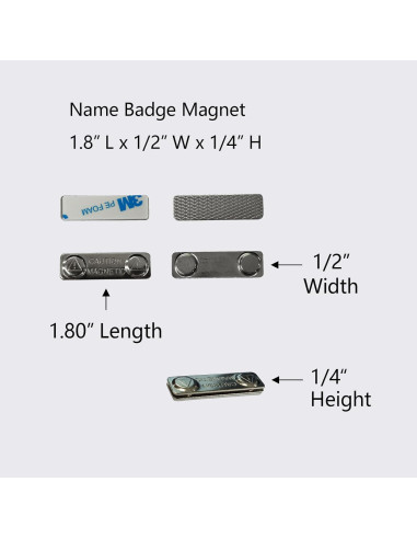 Etiquetas de Nombre Magnéticas AplysiaTech - Paquete de 10
