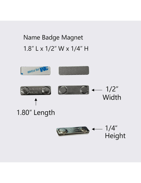 Etiquetas de Nombre Magnéticas AplysiaTech - Paquete de 10