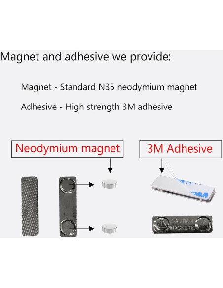 Etiquetas de Nombre Magnéticas AplysiaTech - Paquete de 10
