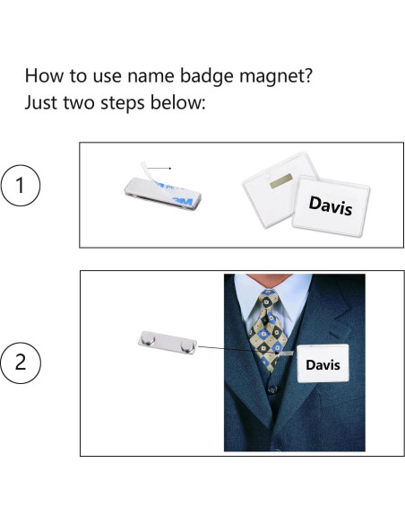 Etiquetas de Nombre Magnéticas AplysiaTech - Paquete de 10