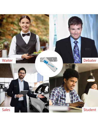 Etiquetas de Nombre Magnéticas AplysiaTech - Paquete de 10