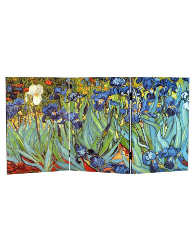Pantalla Plegable de Lienzo Van Gogh 3 Paneles 120x60 cm