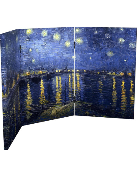 Pantalla Plegable de Lienzo Van Gogh 3 Paneles 120x60 cm