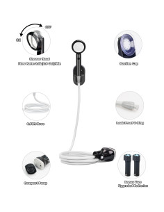 Ducha portátil Anngrowy JP-2003 recargable 2m acero inoxidable 2