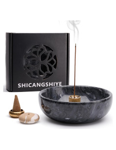 Soporte de Incienso de Mármol Natural SHICANGSHIYE 12 cm