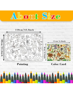 Hojas de Colorear Gigantes K-NMLHL 110 x 80 cm Animales 2