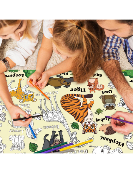 Hojas de Colorear Gigantes K-NMLHL 110 x 80 cm Animales