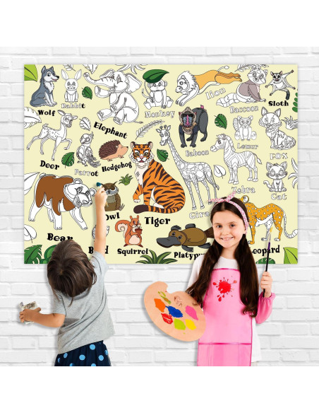 Hojas de Colorear Gigantes K-NMLHL 110 x 80 cm Animales