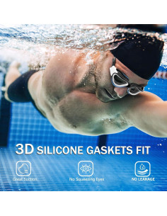 Paquete de 2 Gafas de Natación Antivaho Tenfold para Adultos 2