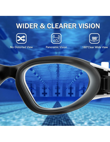 Paquete de 2 Gafas de Natación Antivaho Tenfold para Adultos