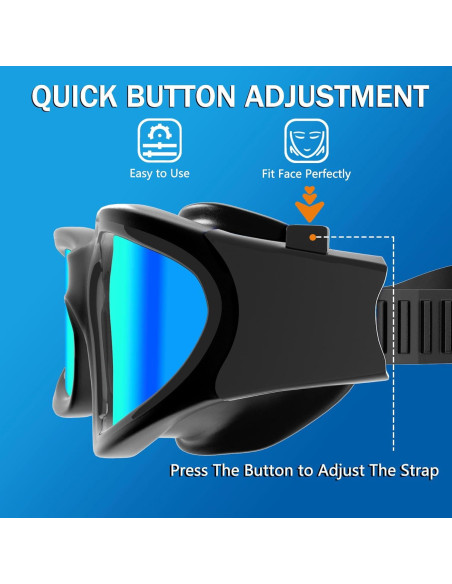 Paquete de 2 Gafas de Natación Antivaho Tenfold para Adultos