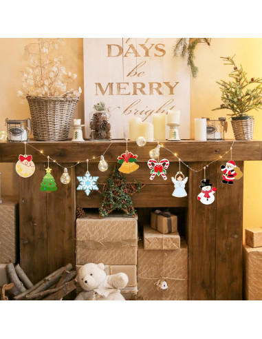 80 Adornos Navideños de Madera para Pintar - Sophena