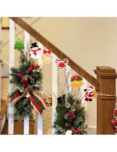 80 Adornos Navideños de Madera para Pintar - Sophena