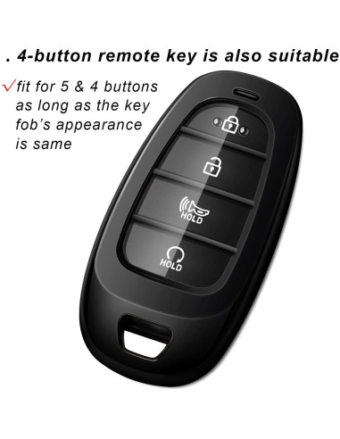 Cubierta de Llavero Hyundai Tengare para Tucson, Sonata, Santa Fe