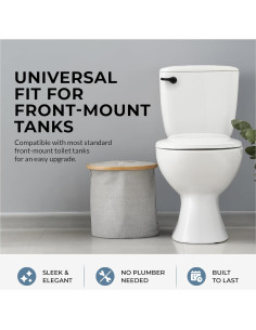 Mango de Inodoro Negro Qualihome - Montaje Frontal - Duradero 2