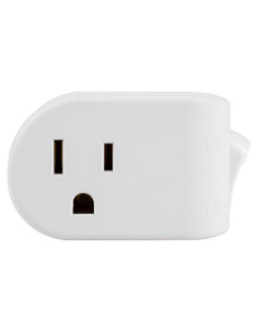 Interruptor de Potencia GE 25511 con Tierra, 3 Patas, Blanco