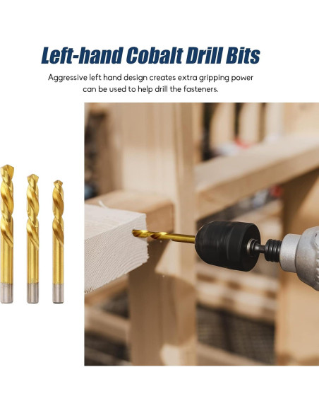 Juego de 49 Extractores de Tornillos y Brocas PTSTEL