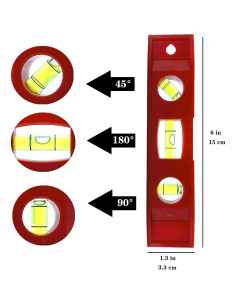 Nivel Torpedo Magnético FrogWow 15.24 cm 3 Ángulos Resistente 2