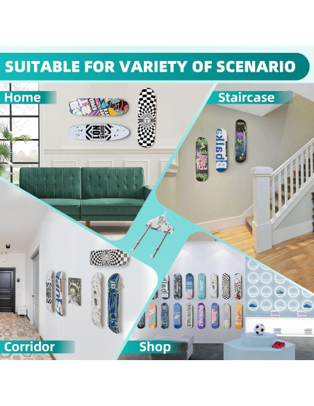 Soporte de Pared para Patineta Gadgetzan - Acrílico, 2 Pcs