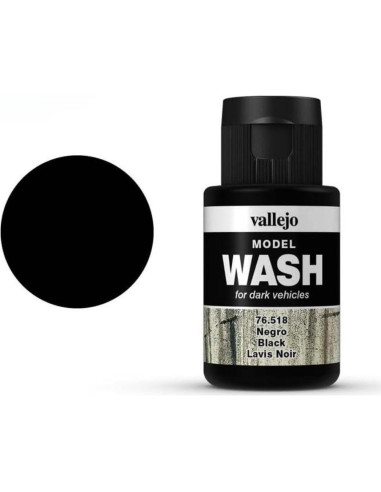 Wash FX Vallejo Negro 35 ml | Efectos de Envejecimiento
