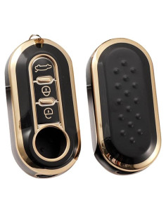 Funda de Llave Inteligente HIBEYO para Fiat 500 3 Botones