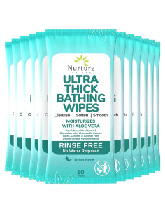 Toallitas Corporales Nurture XL con Aloe Vera | 120 Paños