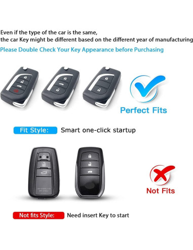 Cubierta de llavero QBUC para Toyota 4 botones TPU rosa